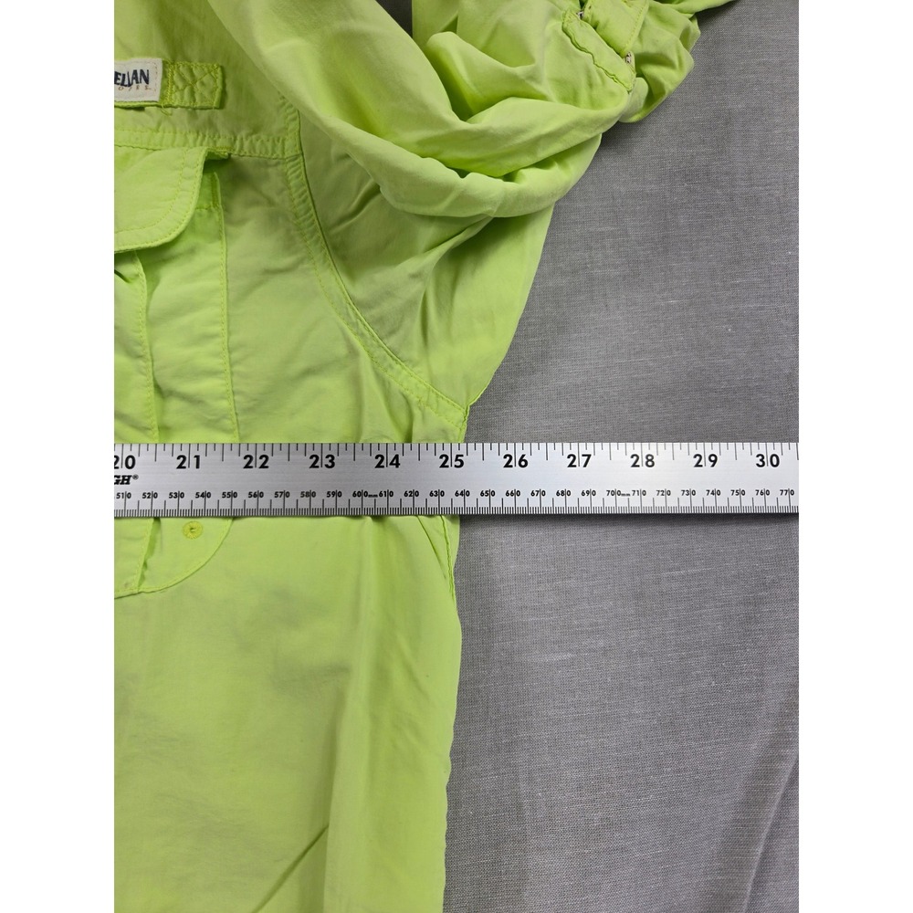 Magellan Outdoors Fish Gear Mens XL Lime Green Long Sleeve Fishing Shirt MagWick - Picture 4 of 11